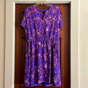 41 Hawthorn Purple Floral Tie-Waist Dress